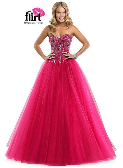 French Novelty: Flirt P5817 Ball Gown with Rectangle Pailettes