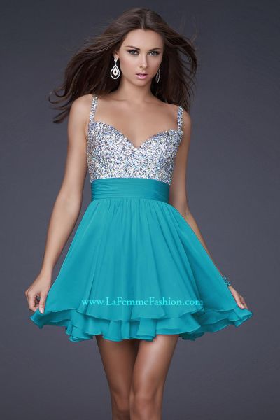 La Femme 16813 Cute Short Party Dress: French Novelty