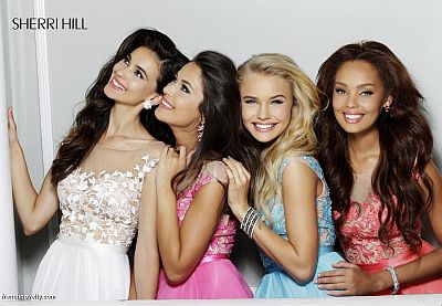 French Novelty Sherri Hill 11151 Cap Sleeve Sheer Lace Gown