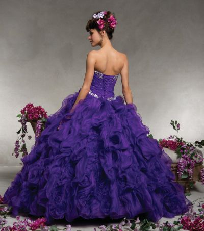 French Novelty: Vizcaya 88070 Rosettes Ruffled Quinceanera Dress
