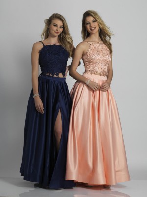 Size 22W Navy Dave and Johnny A6394 Two Piece Gown with Pockets
