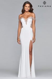 Faviana Glamour S10001 Off the Shoulder Prom Gown