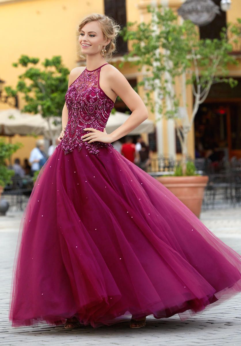 black cherry prom dress