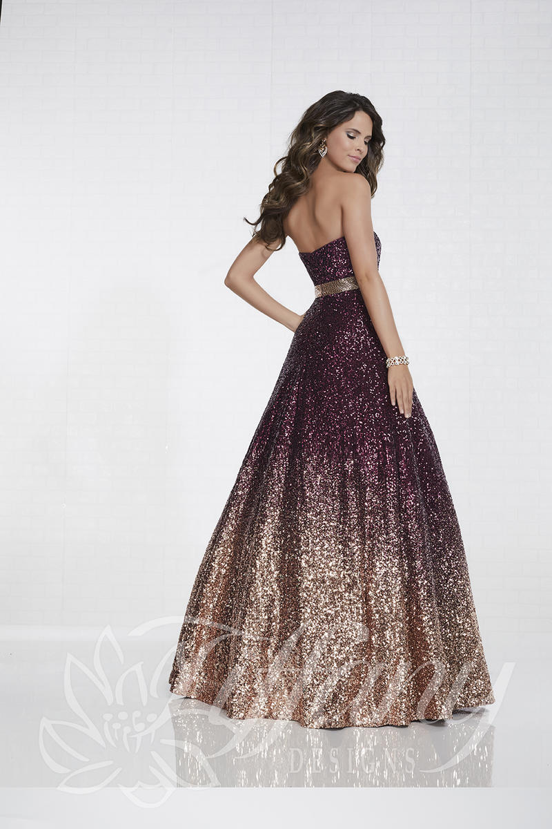 French Novelty: Tiffany Designs 16264 Ombre Sequin Prom Gown - Main Image
