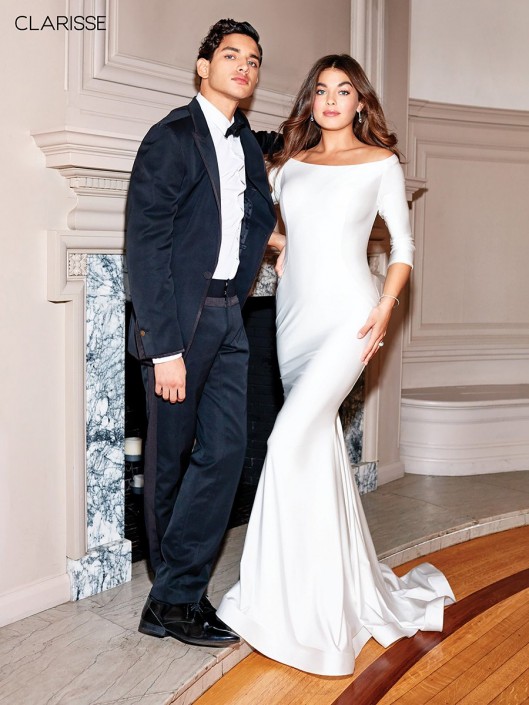 quarter sleeve prom dresses