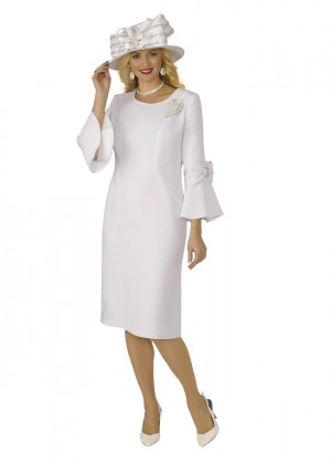 Size 6 Royal Lily and Taylor 4154 Bell Sleeve Church Dress