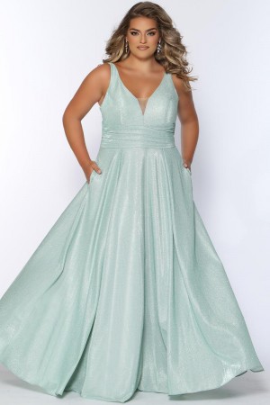 Size 18 Sage Sydneys Closet SC7324 Sweet Plus Size Prom Dress