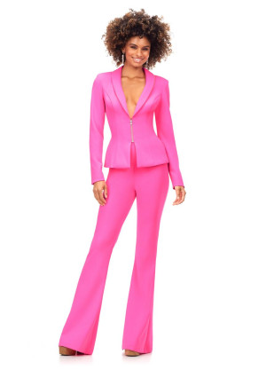 Ashley Lauren 11225 Powerful Scuba Pant Suit