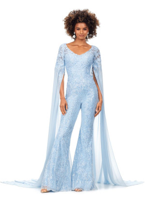 Ashley Lauren 11254 Stunning Lace Jumpsuit