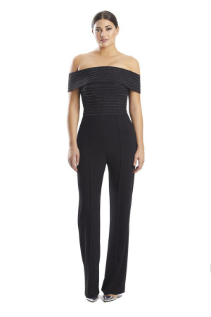 Alexander by Daymor 1751 Off Shoulder Dressy Jumpsuit