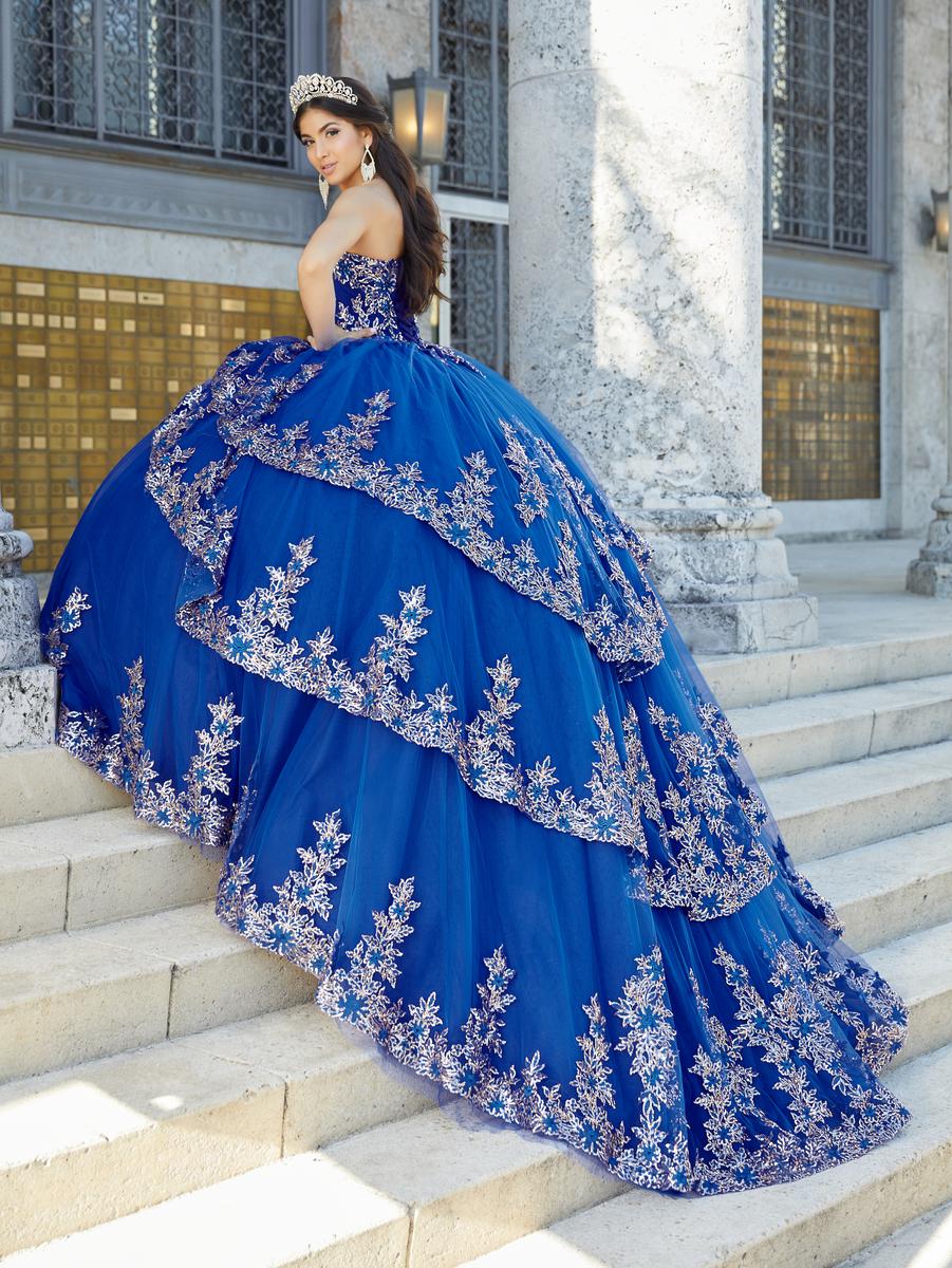 French Novelty: House of Wu 26033 Metallic Lace Quinceanera French Novelty: House of Wu 26033 Metallic Lace Quinceanera