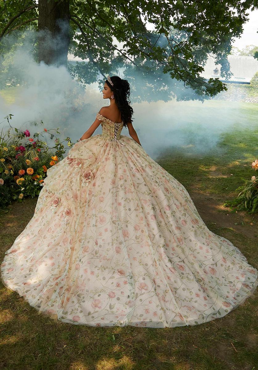 French Novelty: Vizcaya 89457 Whimsical Floral Quinceanera Dress