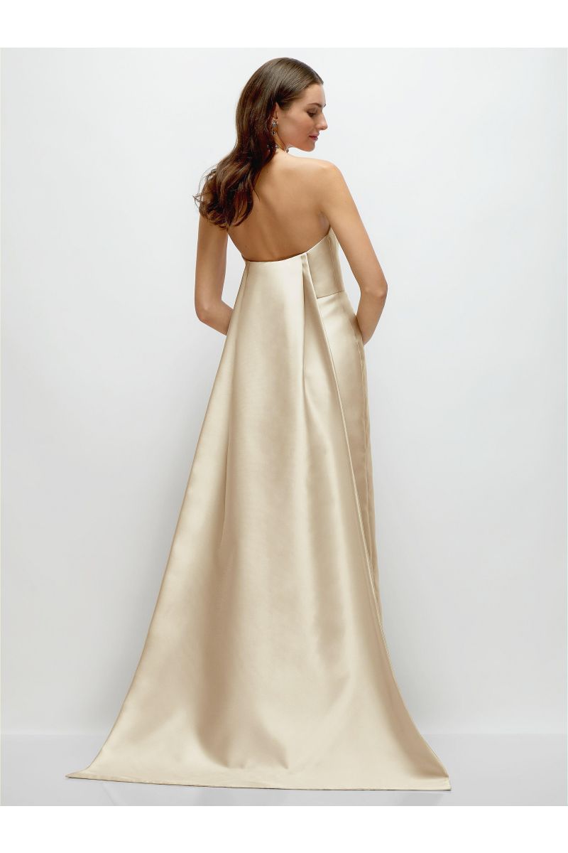 French Novelty: Alfred Sung D876 Bridesmaid Dress with Removable Train
