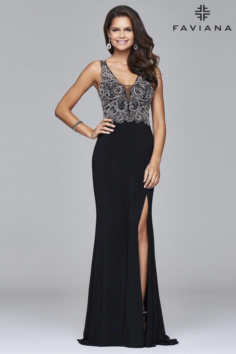 Faviana Glamour S7915 Fit and Flare Gown: French Novelty