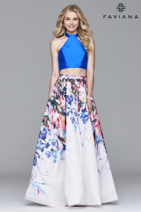 Faviana Dress Flower Print