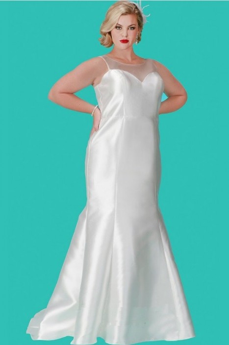 sydneys closet sc5201 informal plus size mikado bridal gown french informal plus size wedding dresses