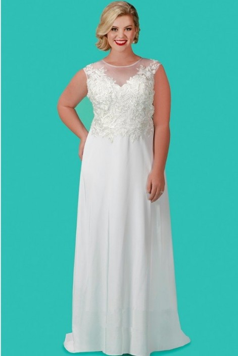 Sydneys Closet Sc5210 Plus Size Informal Wedding Gown French Novelty