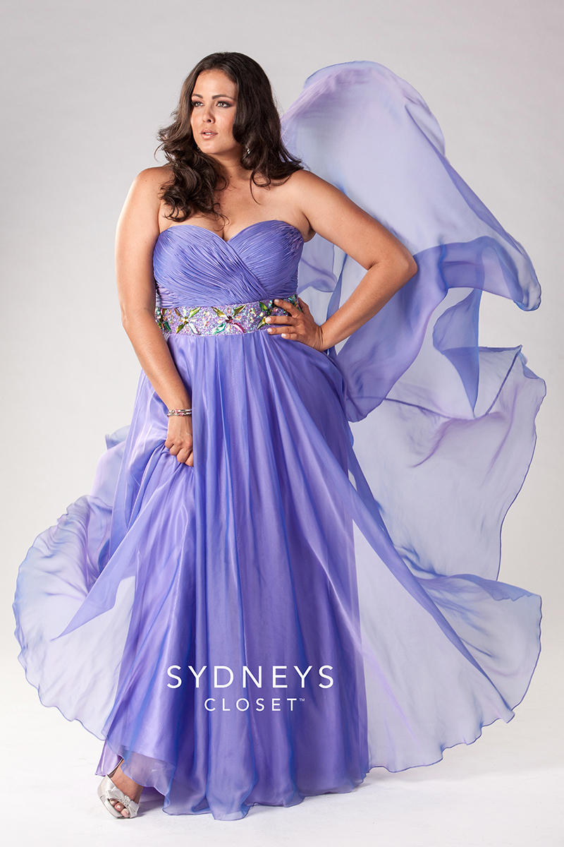 purple plus size evening gowns