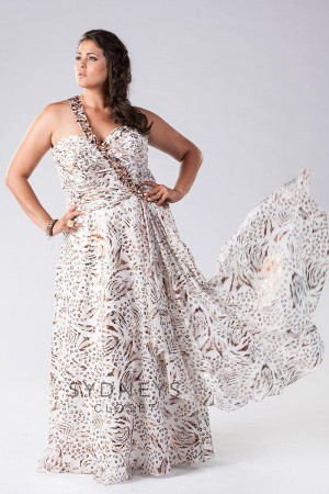 Sydneys Closet SC7144 Plus Size Print Dress