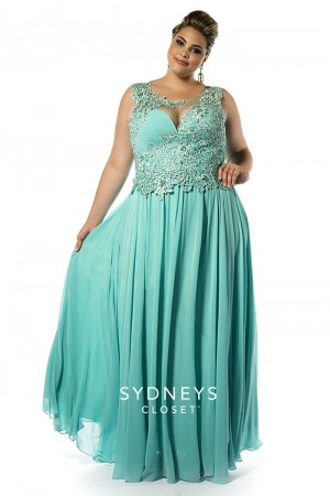 Sydneys Closet SC7149 Signature Prom Dress with Illusion