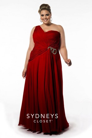 Sydneys Closet SC7163 Signature One Shoulder Gown