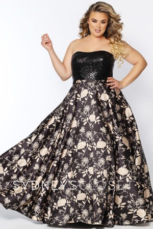 Sydneys Closet SC7300 Sequin Plus Size Prom Dress