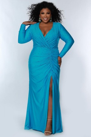 Sydneys Closet SC7345 Power of Hue Plus Size Gown