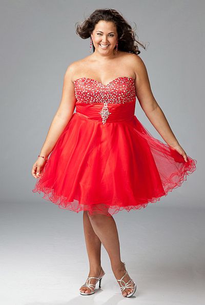 red sparkly dress plus size