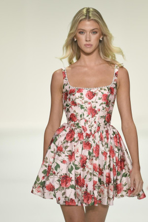 Sherri Hill 57994 Short Special Occasion Dress Floral Print Square Neck