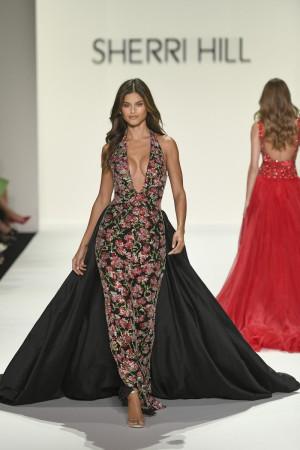 Sherri Hill 67096 Long Gala Evening Dress with Allover Floral Beading