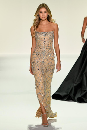 Sherri Hill 67143 Long Wedding Guest Dress with Intricate Beaded Design