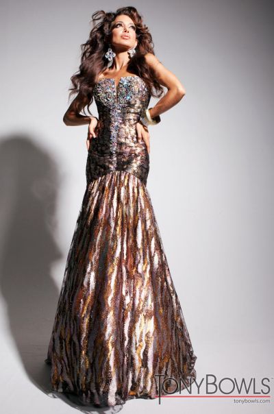 Metallic Evening Gowns