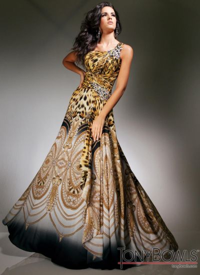 formal animal print dresses