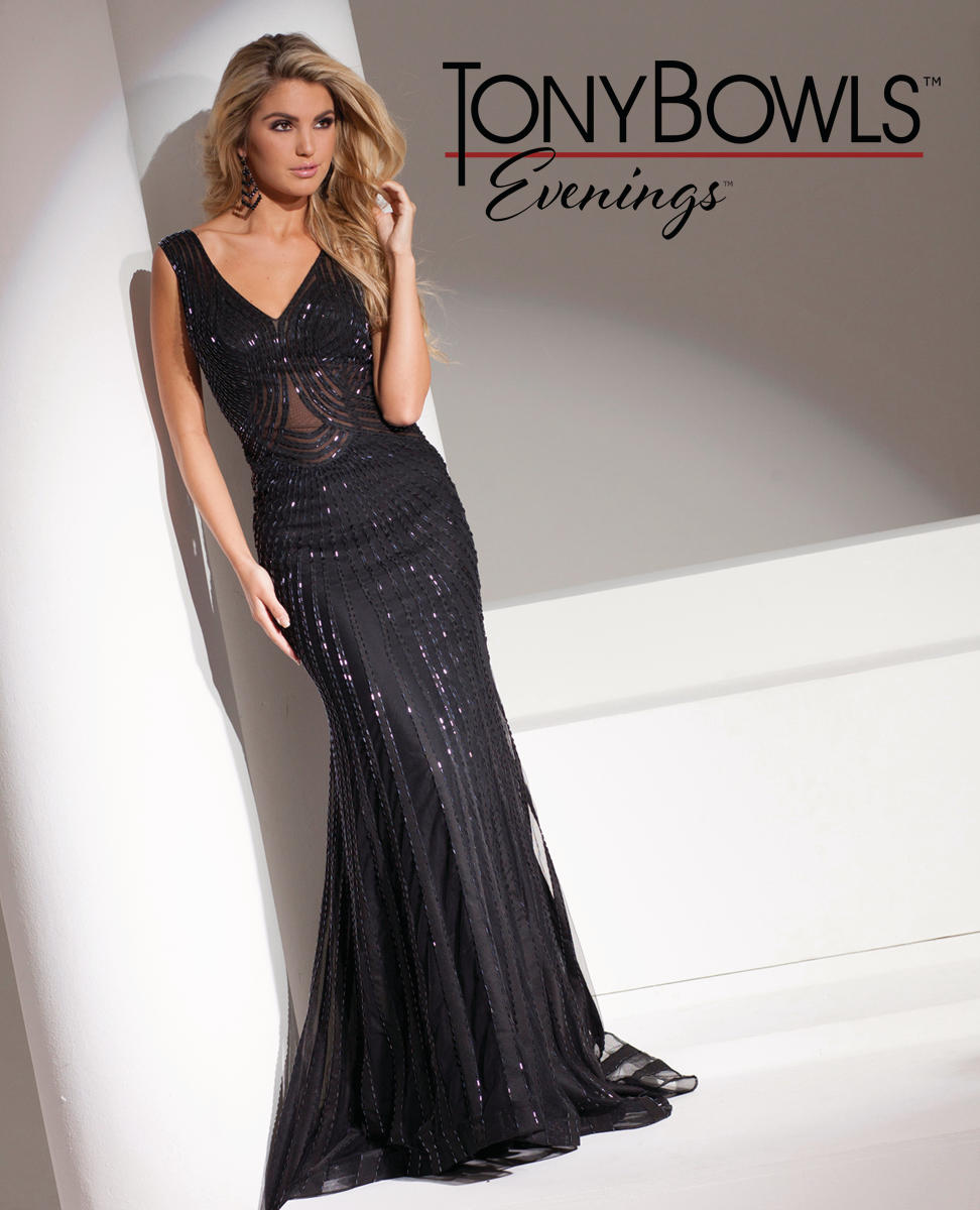 French Novelty Tony Bowls Evenings TBE11569 Flowy Gown