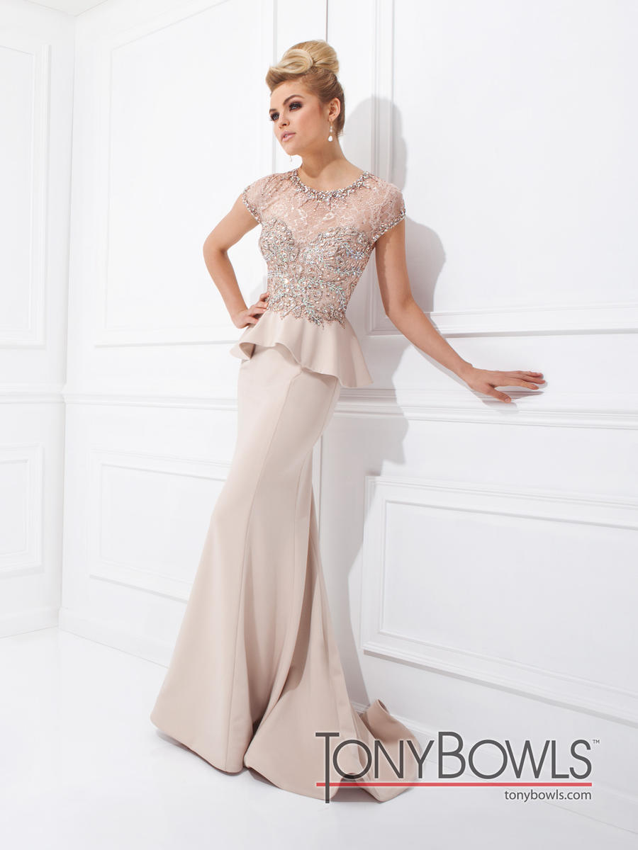 Champagne Prom Dress Tony Bows