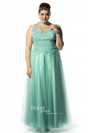 Sydneys Closet TE1502 Tease Prom Dress and Lace