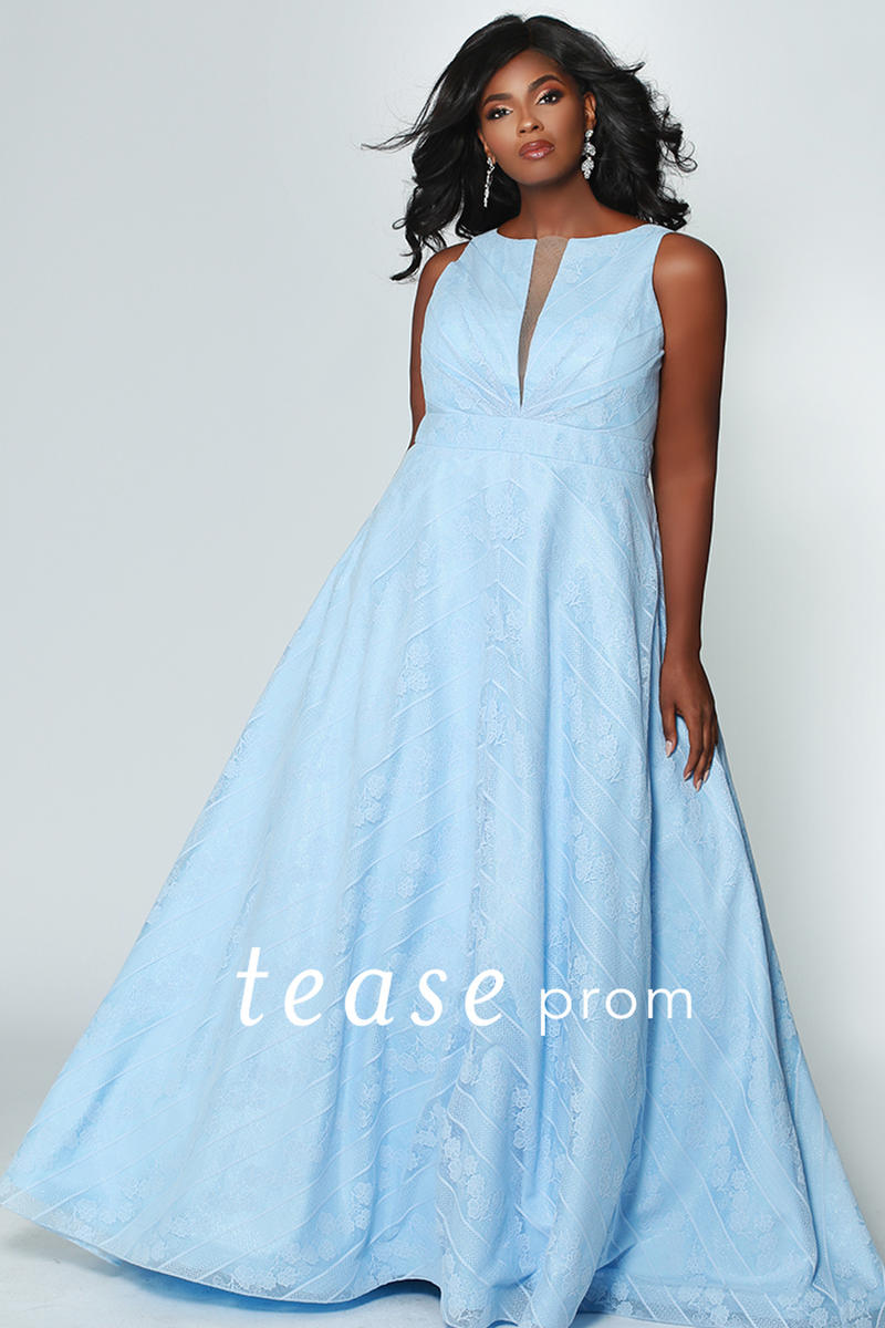 Sydneys Closet TE1936 Tease Lace Prom Dress French Novelty
