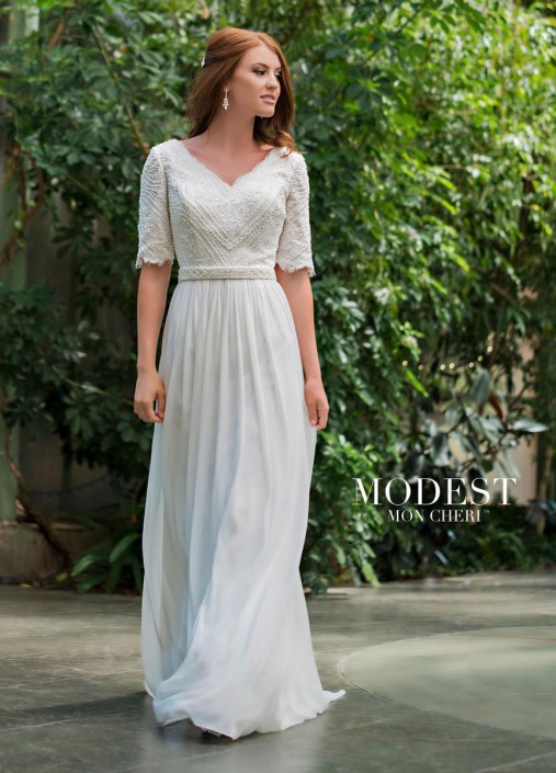 elbow sleeve wedding dress