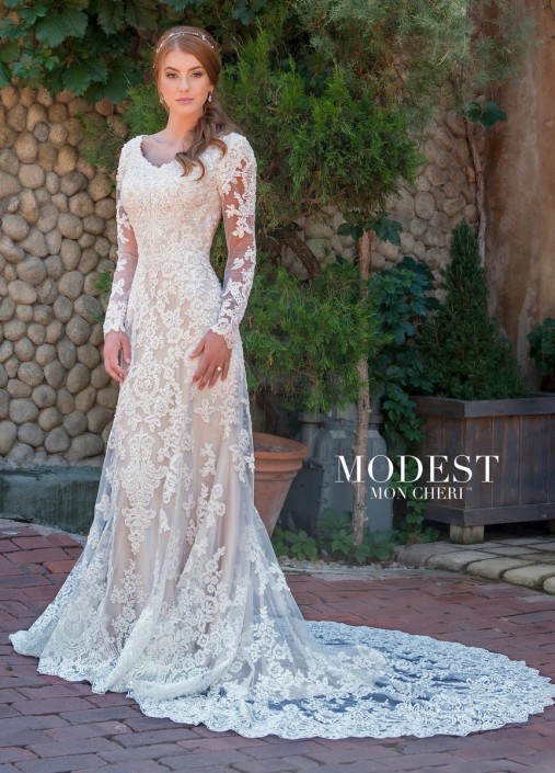 modest lace wedding dresses with sleeves