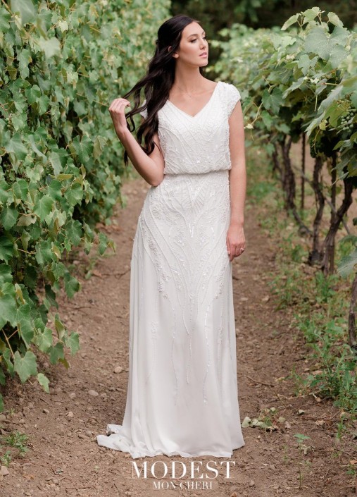 blouson wedding dress