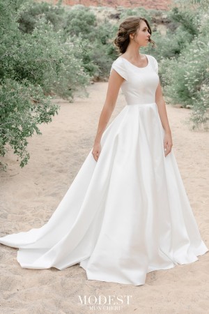 Mon Cheri TR12033 Modest Wedding Gown with Pockets