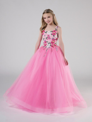 Tiffany Princess 13805 Girls Pageant Dress With Sleeveless Scoop Neck