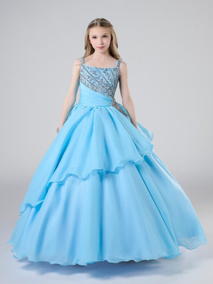 Tiffany Princess 13813 Miss Little Pageant Dress With Diagonal Beading