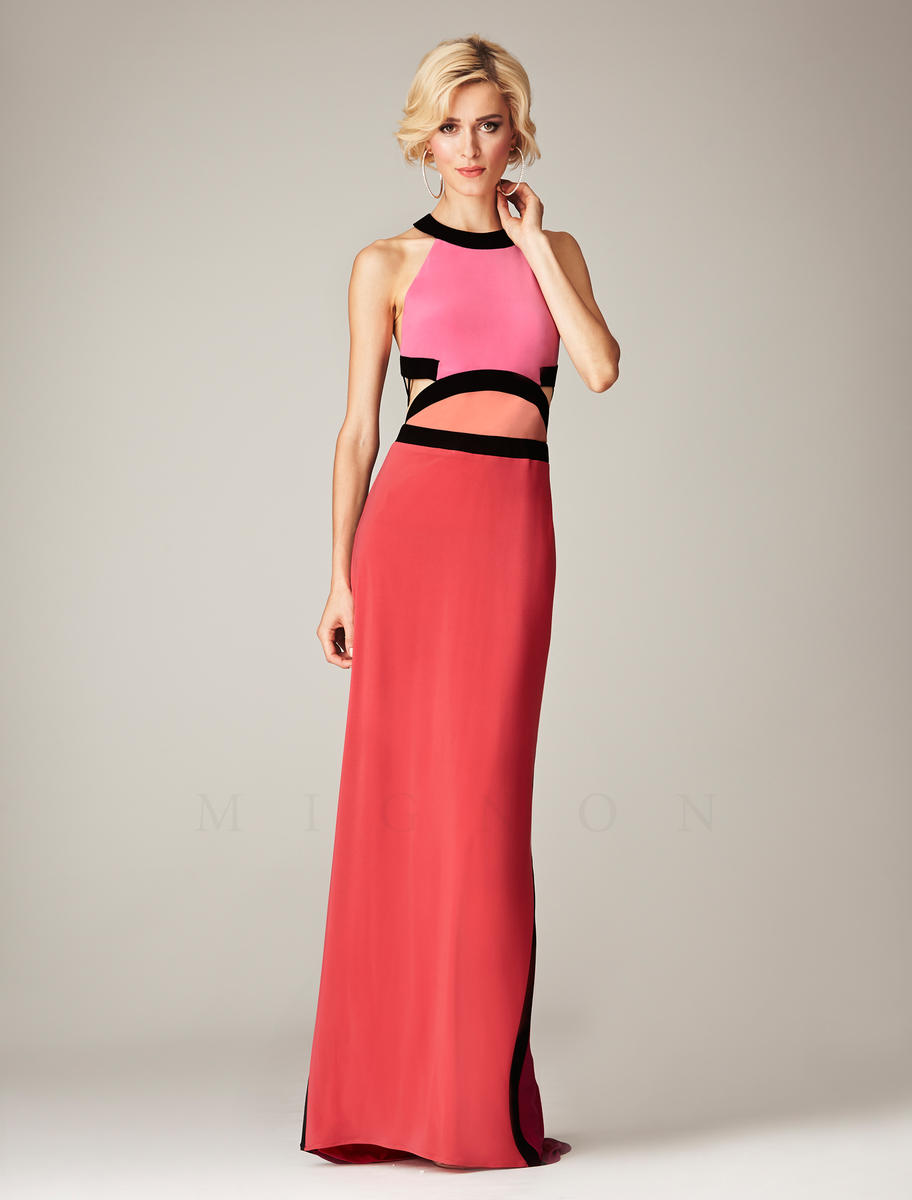 formal dress with side cutouts