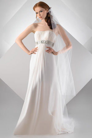Strapless Bari Jay Informal Wedding Dress 69927 French Novelty