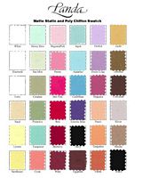 Landa Designs Signature Pageant Chiffon Color Chart