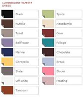 Watters Bridesmaids Luminescent Taffeta Color Chart
