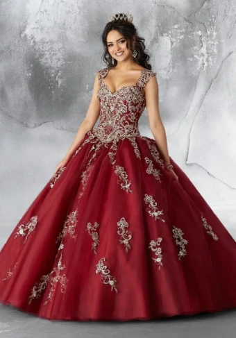 Vizcaya by Morilee 89196   Cap Sleeve Tulle Quinceanera Ball Gown with Embroidery #0 Emerald thumbnail