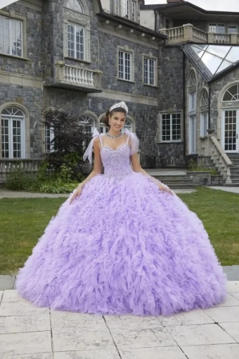 Vizcaya by Morilee 89410   Dramatic Quinceanera Ball Gown with Ruffled Tulle Skirt #1 Sage thumbnail